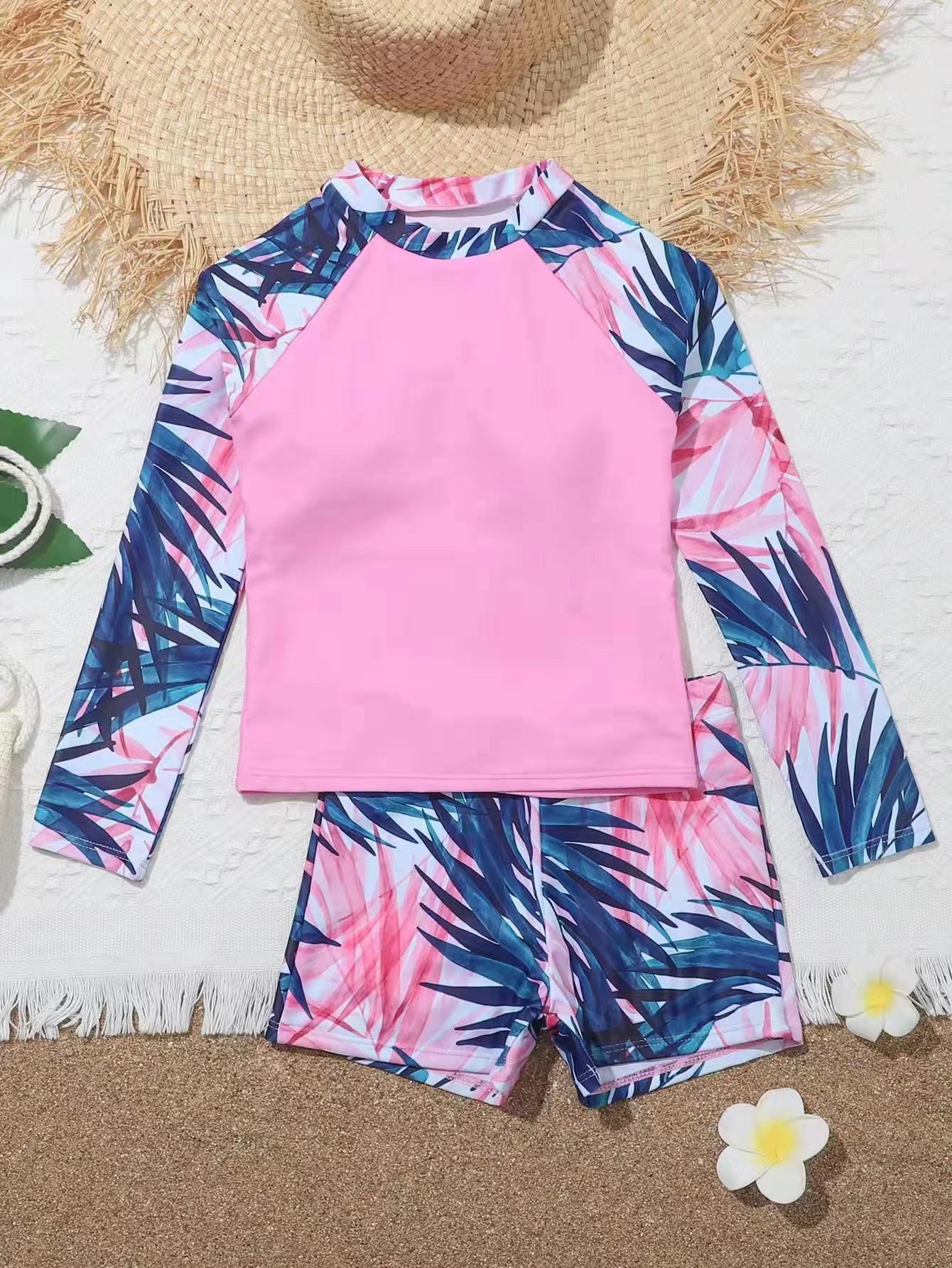 Swim Trunk Shorts - Girl Swimsuit 2024 New Pink Print