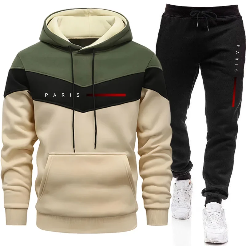 Mens Fashion Casual Outfits - Paris Fashion Men's Hoodies Set Daily