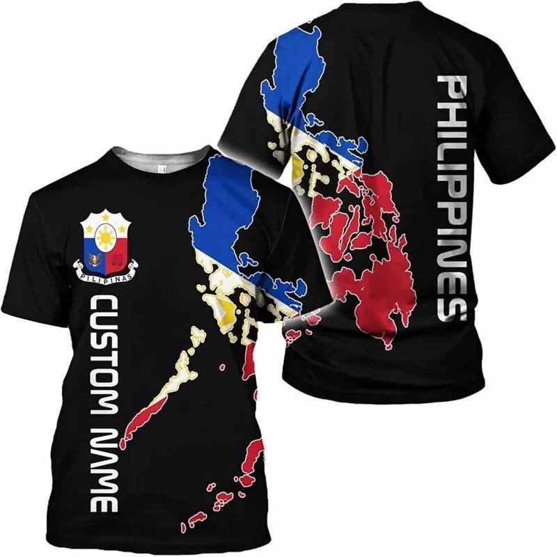 Men'S Fashion Philippines - 3D Printed Custom Philippines Flag T
