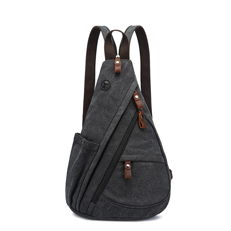 Mens Fashion Blog - Canvas Sling Bag Convertible Crossbody Chest