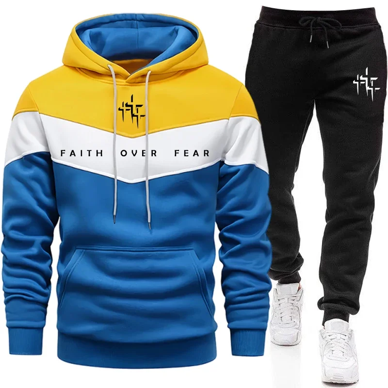 Faith Over Fear Men's Tracksui - Mens Fashion Casual Outfits ulasan dan harga