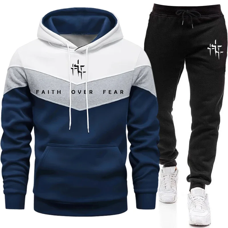 Faith Over Fear Men's Tracksui - Mens Fashion Casual Outfits ulasan dan harga