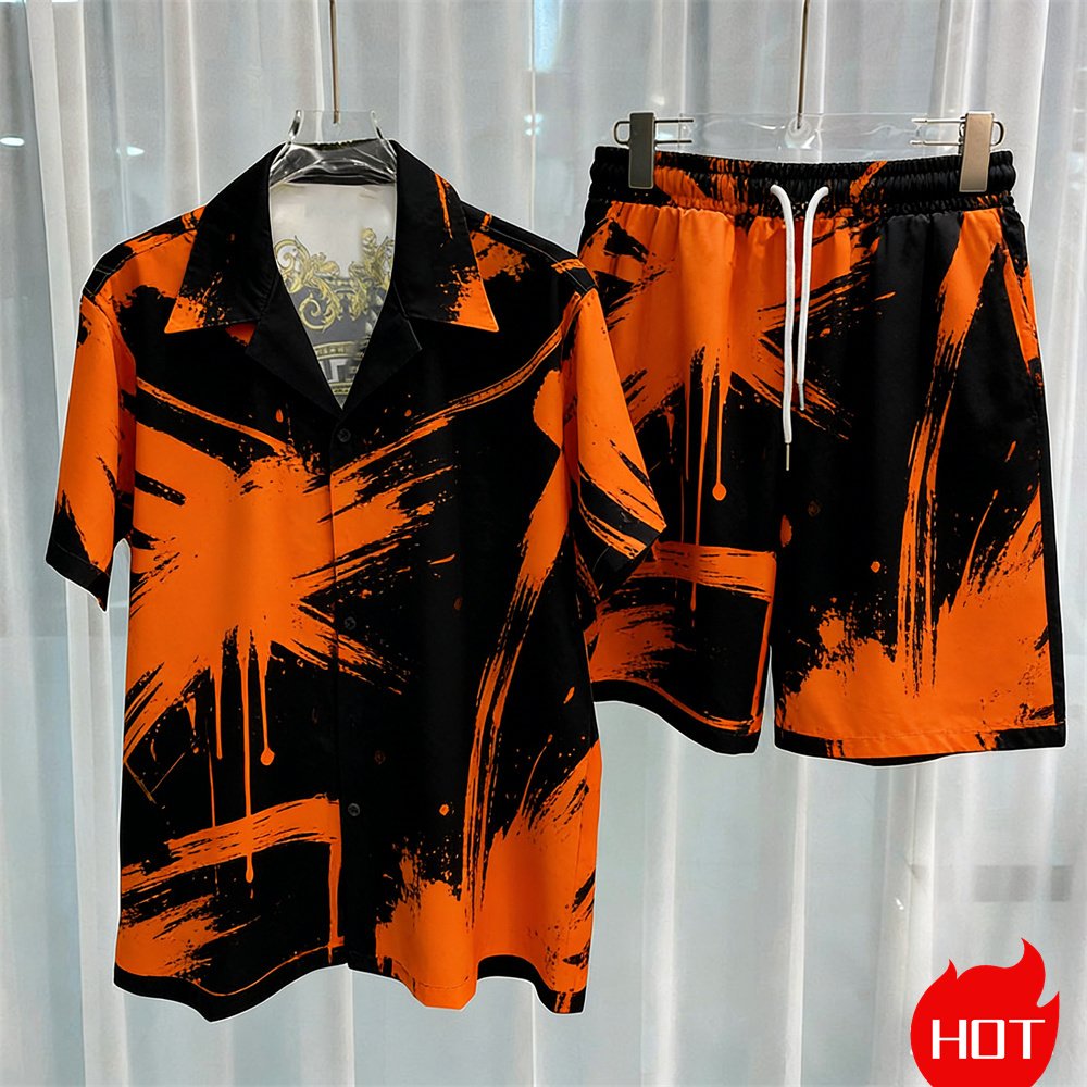 Digital printed men's set fash - Mens Fashion Casual Outfits ulasan dan harga