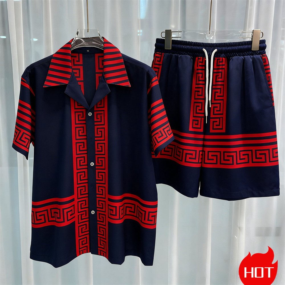 Digital printed men's set fash - Mens Fashion Casual Outfits ulasan dan harga