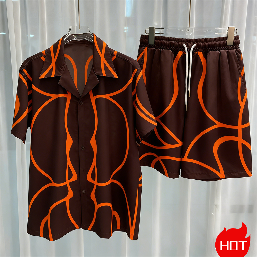 Digital printed men's set fash - Mens Fashion Casual Outfits ulasan dan harga