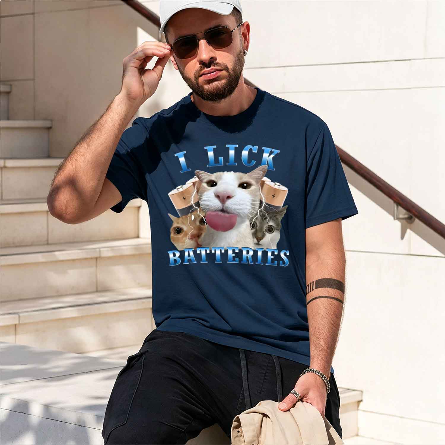 I Lk Batteries Funny Graph T S - Men'S Fashion Lk ulasan dan harga