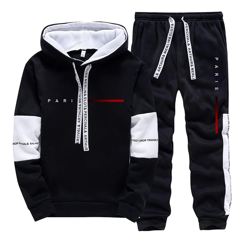Paris Fashion Hoodie Streetwea - Mens Fashion Casual Outfits ulasan dan harga