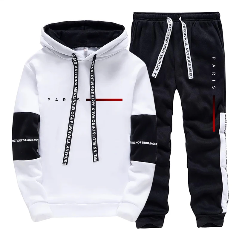 Paris Fashion Hoodie Streetwea - Mens Fashion Casual Outfits ulasan dan harga