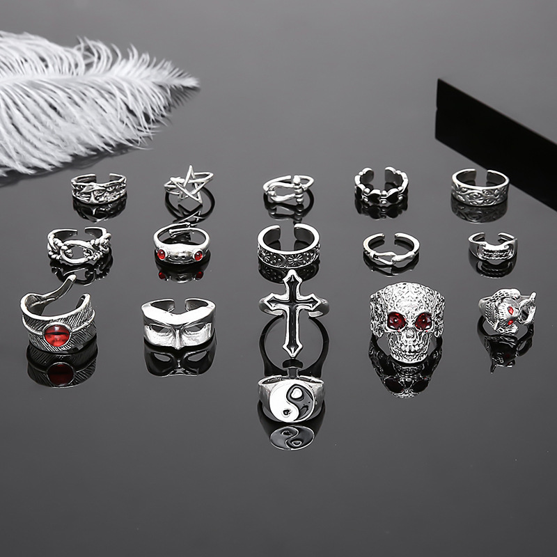 10/20/30/50Pieces Punk Gothic  - Men'S Fashion Lk ulasan dan harga