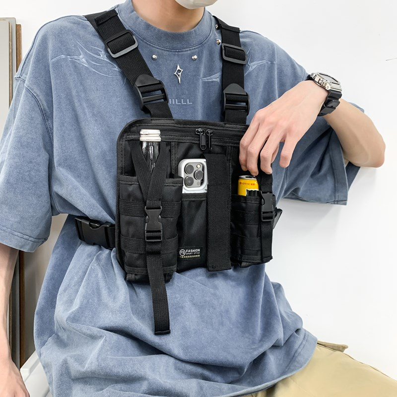 Hip-hop Streetwear Men Chest B - Tactical Vest Men ulasan dan harga