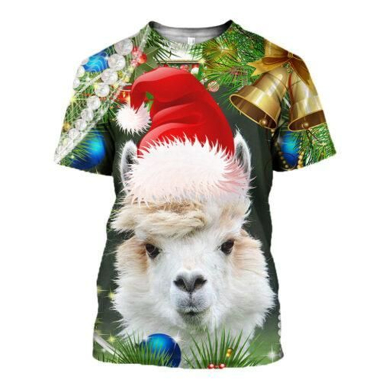 New 3D Xmas Animals Funny T Sh - Mens Xmas Fashion ulasan dan harga