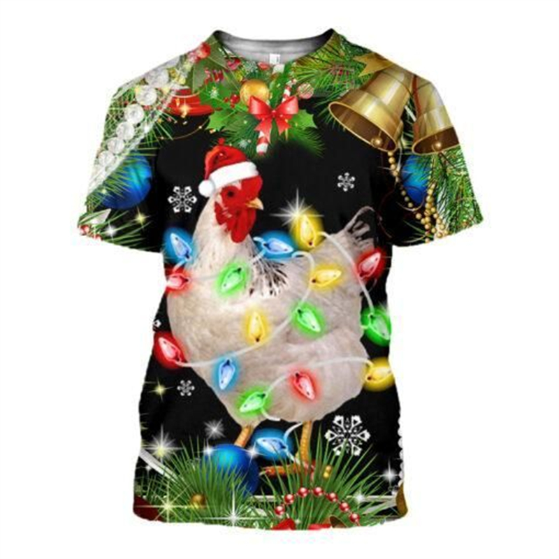 New 3D Xmas Animals Funny T Sh - Mens Xmas Fashion ulasan dan harga