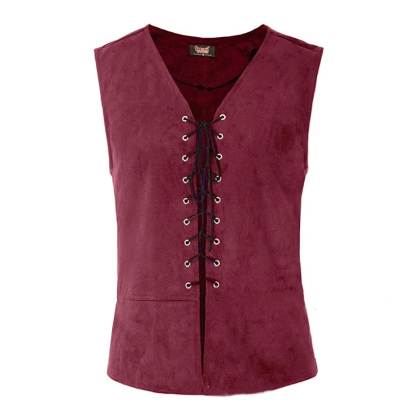 Men Punk Medieval Vest Cosutme - Mens Fashion Vest ulasan dan harga