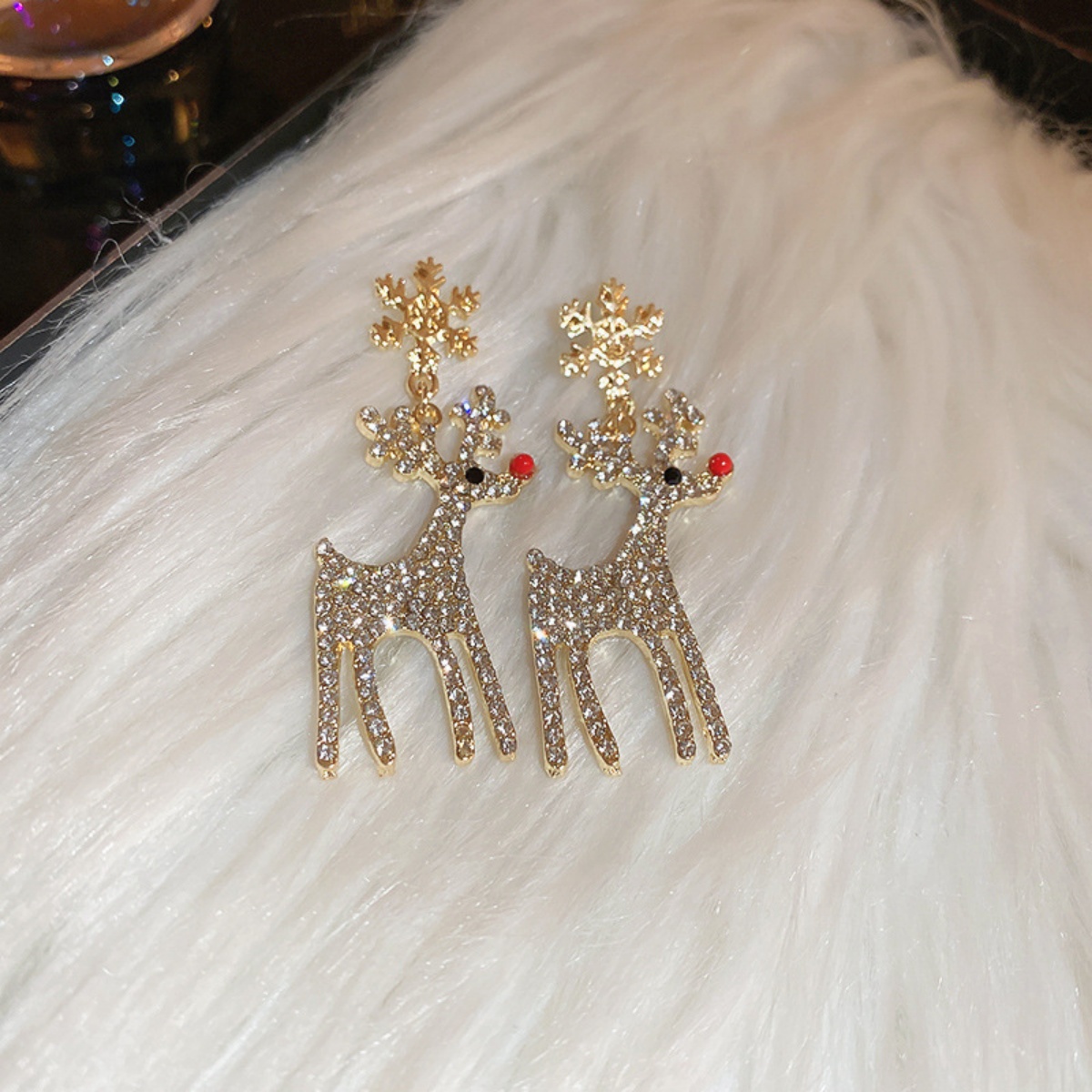 Xmas Holiday Deer Drop Earring - Mens Xmas Fashion ulasan dan harga
