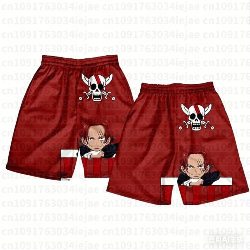 One Piece 3D Print Shorts Shan - Swim Trunk Shorts ulasan dan harga