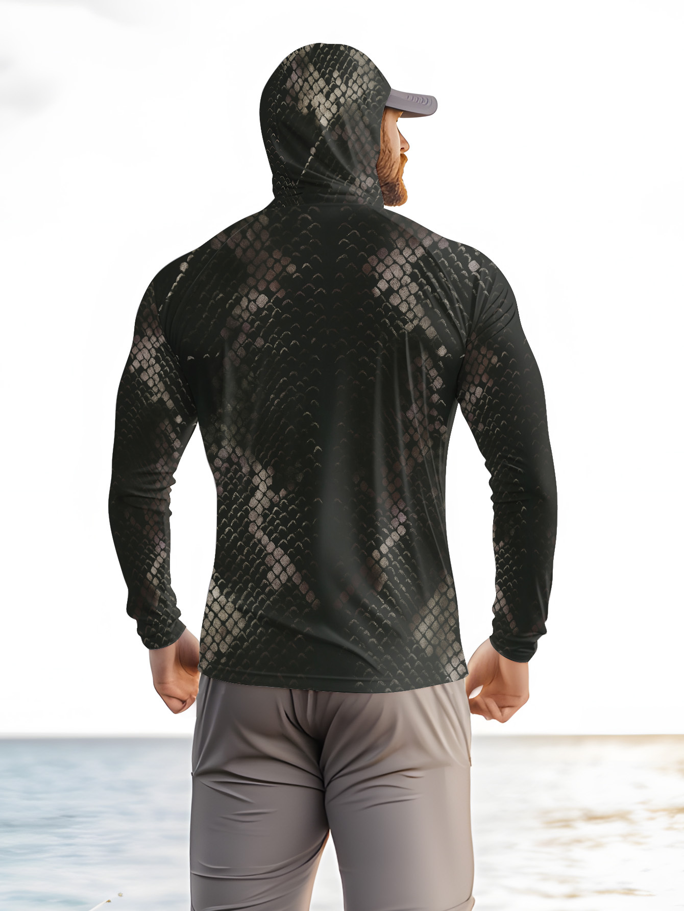 Men's Fishing Hooded Long-Slee - Mens Fashion Summer ulasan dan harga