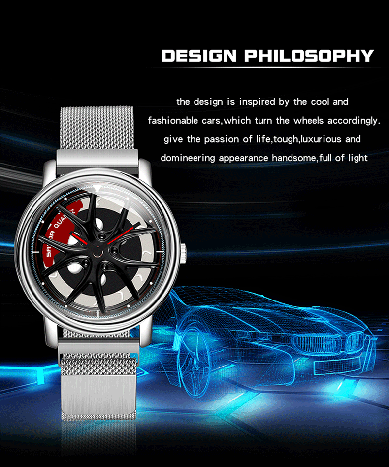 Men Watch Car Wheel Rim Hub Di - Men'S Fashion Hub ulasan dan harga