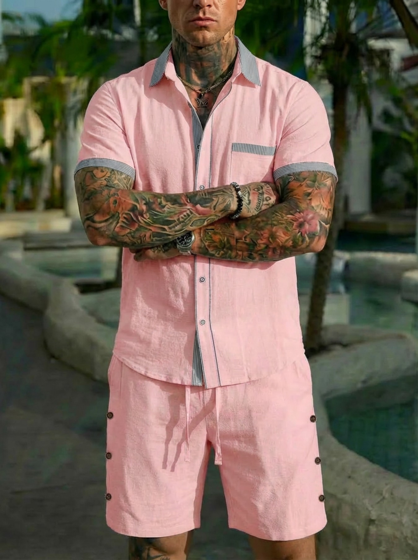 Men's Fashion Cuban Style Shir - Men'S Fashion Polo Shirt ulasan dan harga
