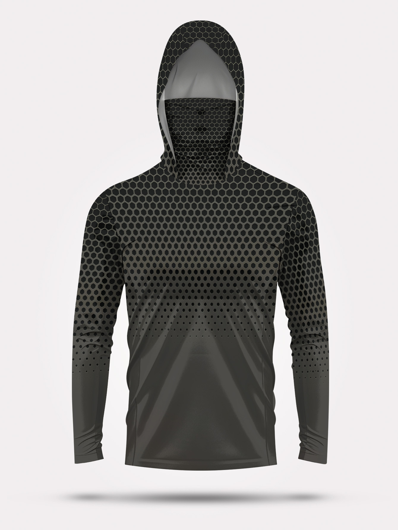 Grey Gradient Honeycomb Men Fi - Mens Fashion Summer ulasan dan harga