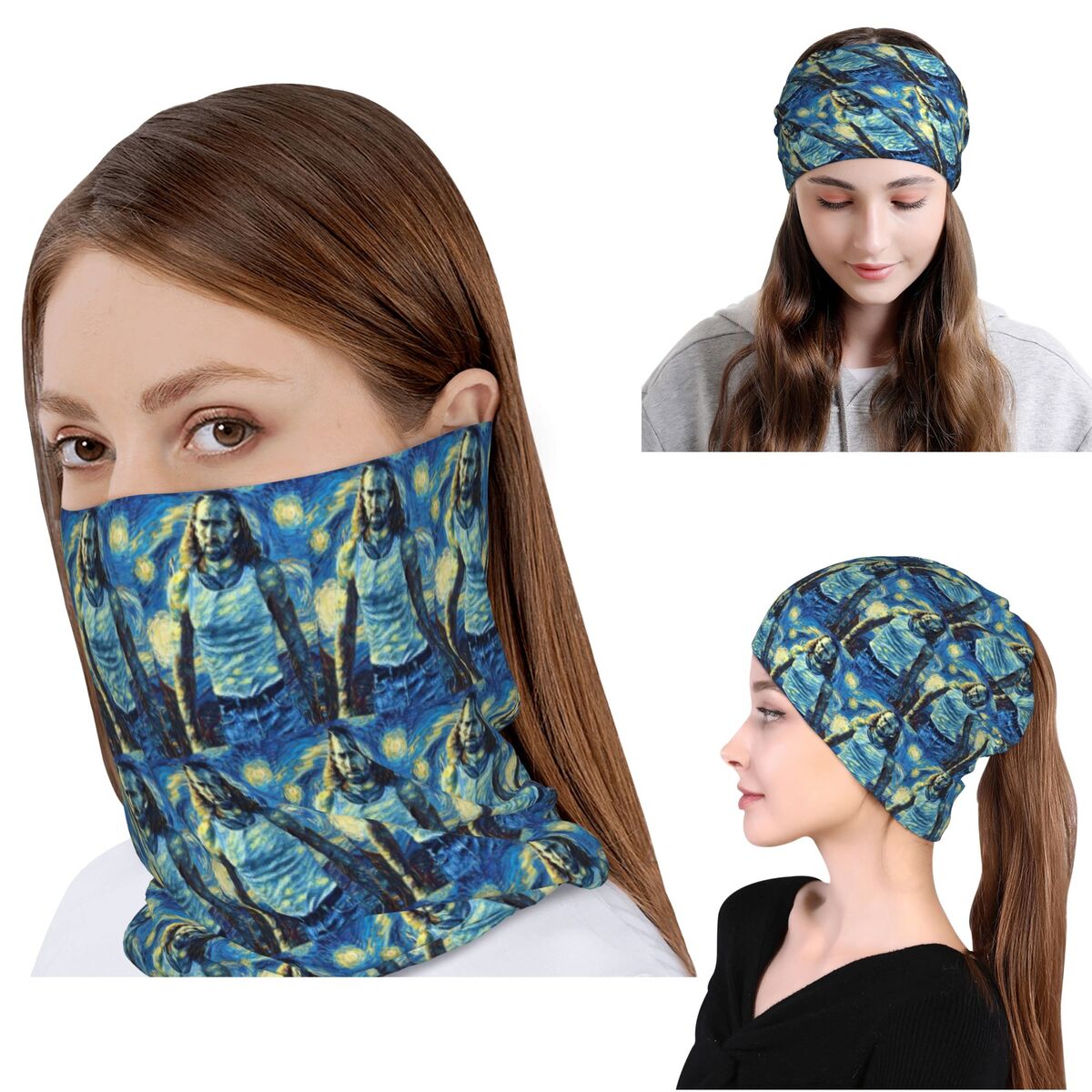Nicolas Cage Stage Bandana Nec - Beanie Winter Hat ulasan dan harga