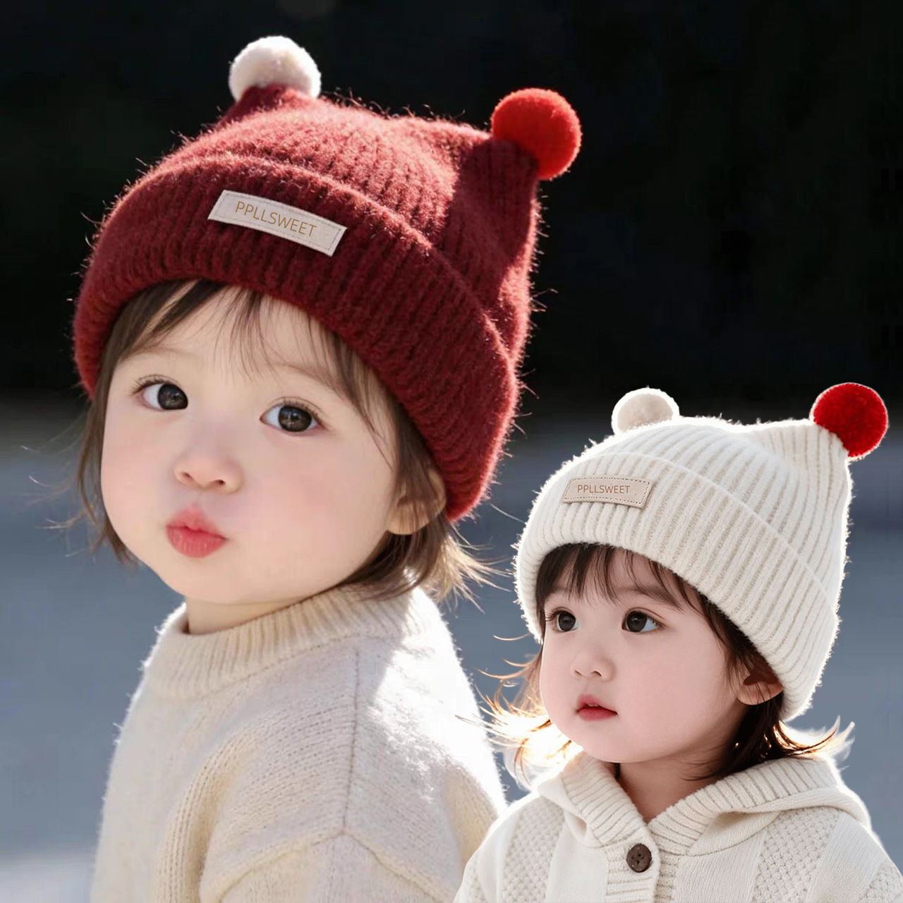 1-4Year Baby Knitted Hat Cute  - Beanie Winter Hat ulasan dan harga