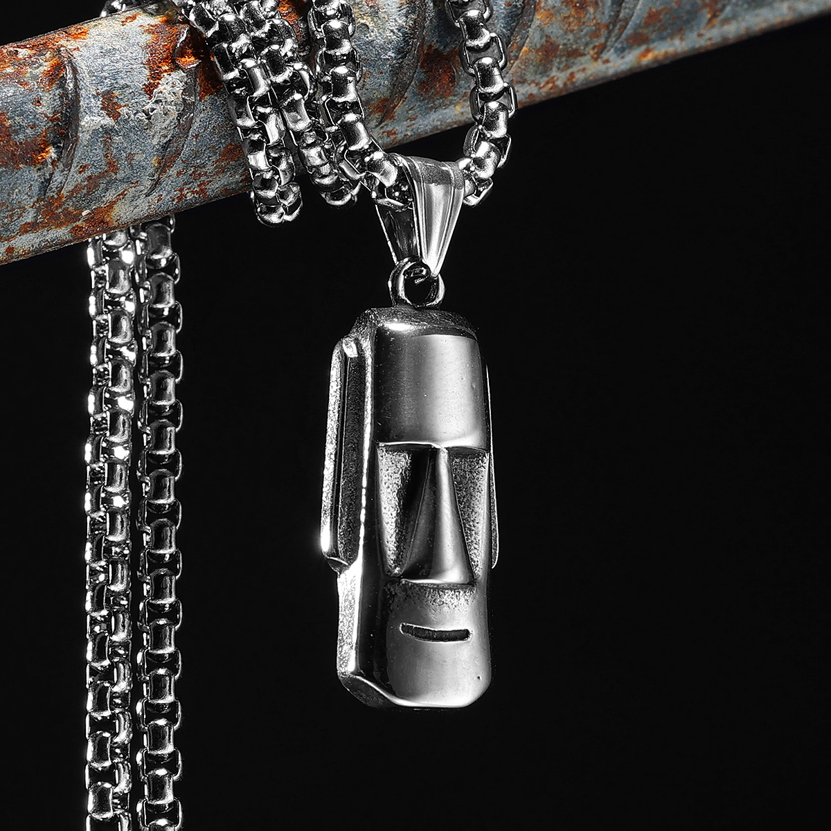 Moai Pendants Statue Necklaces - Mens Xmas Fashion ulasan dan harga