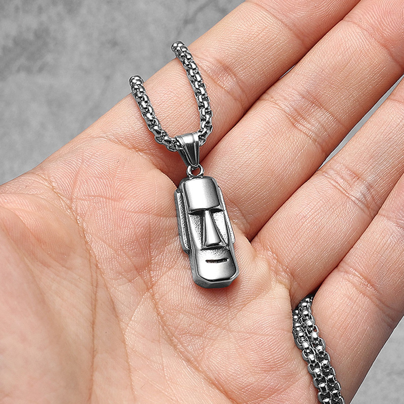 Moai Pendants Statue Necklaces - Mens Xmas Fashion ulasan dan harga