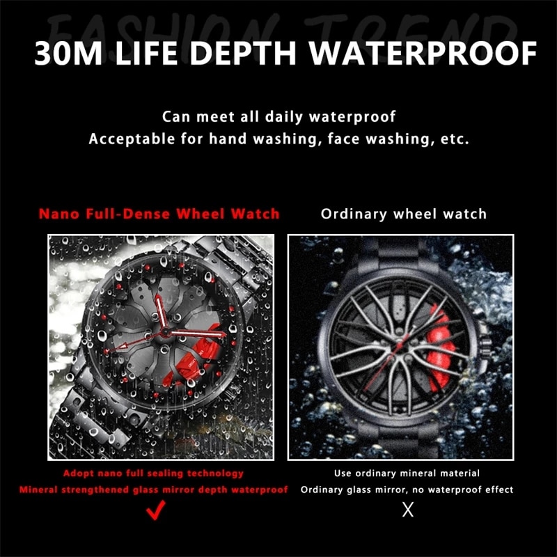 Fashion Mens Car Wheel Watches - Men'S Fashion Hub ulasan dan harga