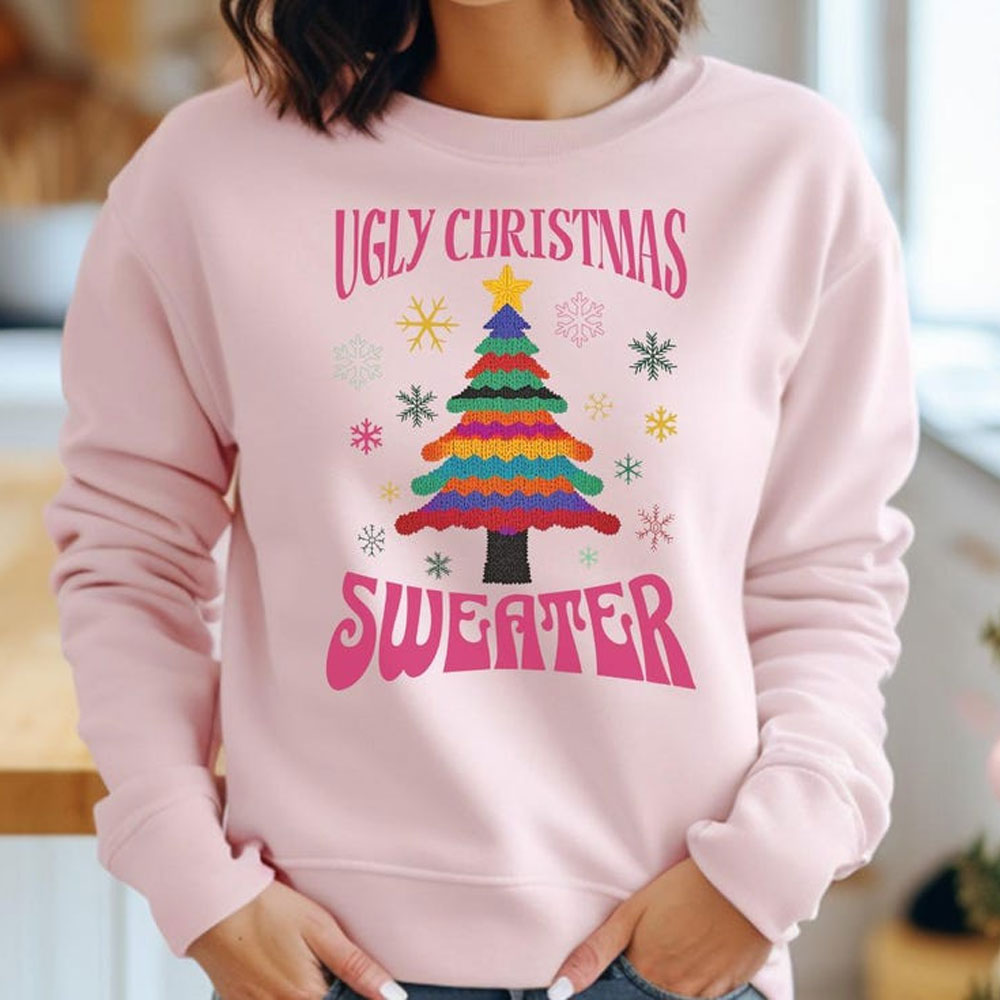 Ugly Christmas Sweater Tree Sw - Mens Xmas Fashion ulasan dan harga