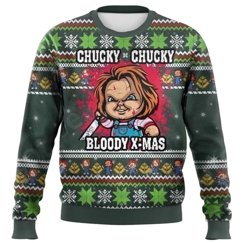 Fashion Chucky Graphic Ugly Ch - Mens Xmas Fashion ulasan dan harga