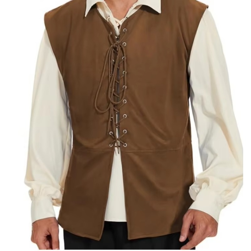Medieval Renaissance Pirate Go - Mens Fashion Vest ulasan dan harga