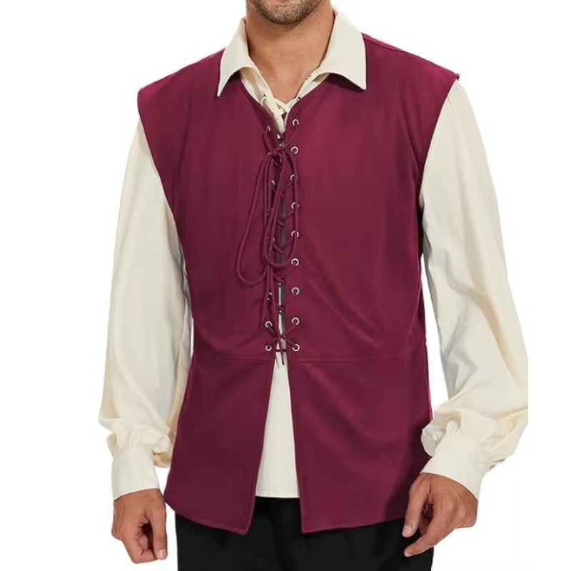 Medieval Renaissance Pirate Go - Mens Fashion Vest ulasan dan harga