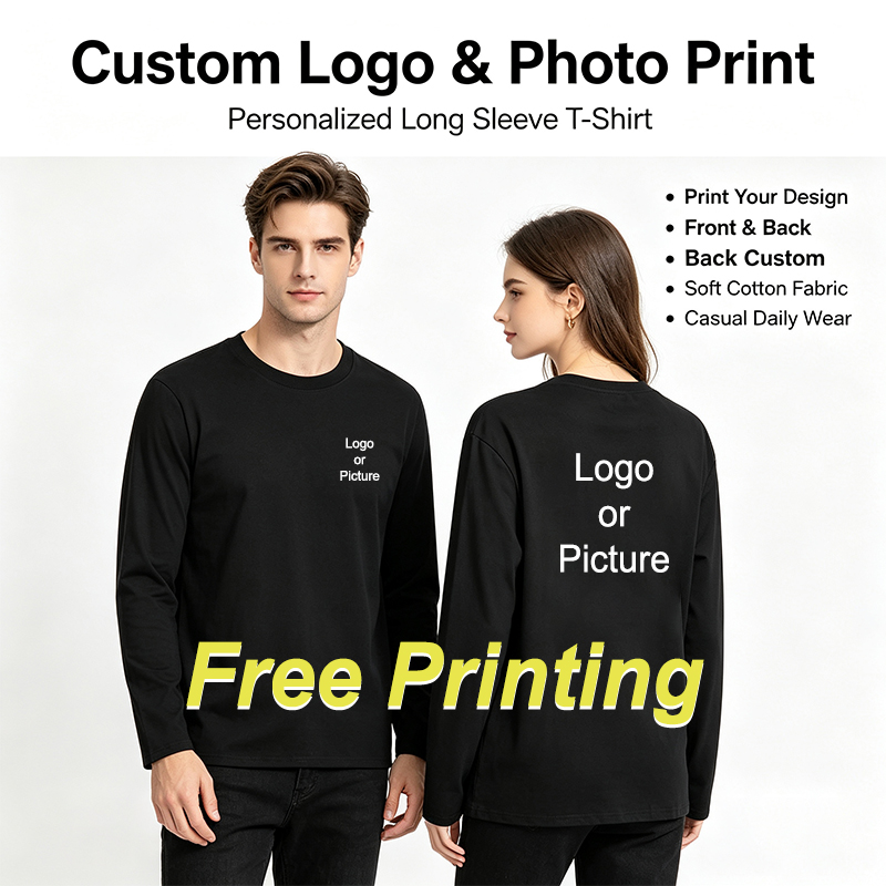 Customized Cotton Long Sleeve  - Mens Fashion Casual Outfits ulasan dan harga