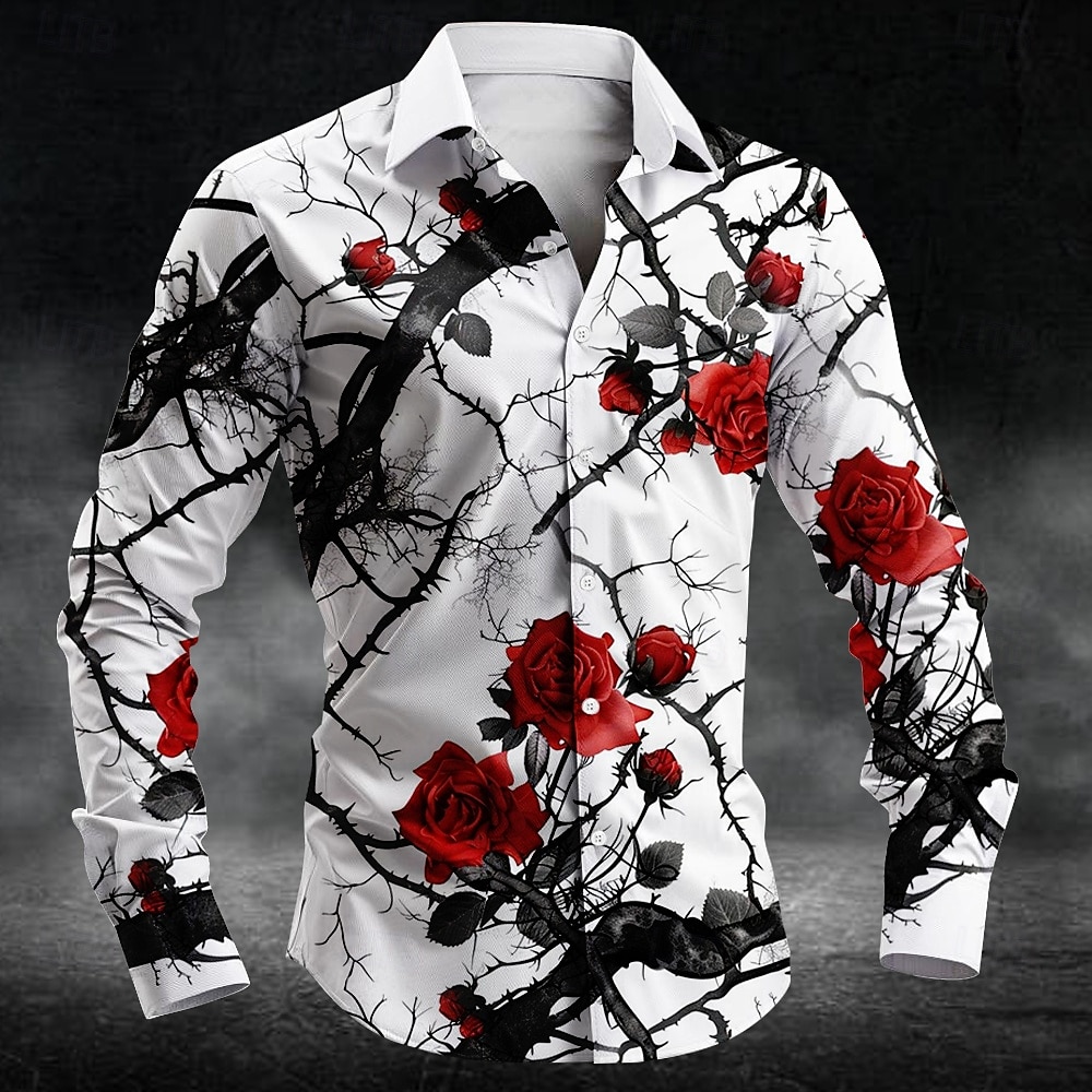 Fashion plum blossom pattern 3 - Mens Fashion Casual Outfits ulasan dan harga