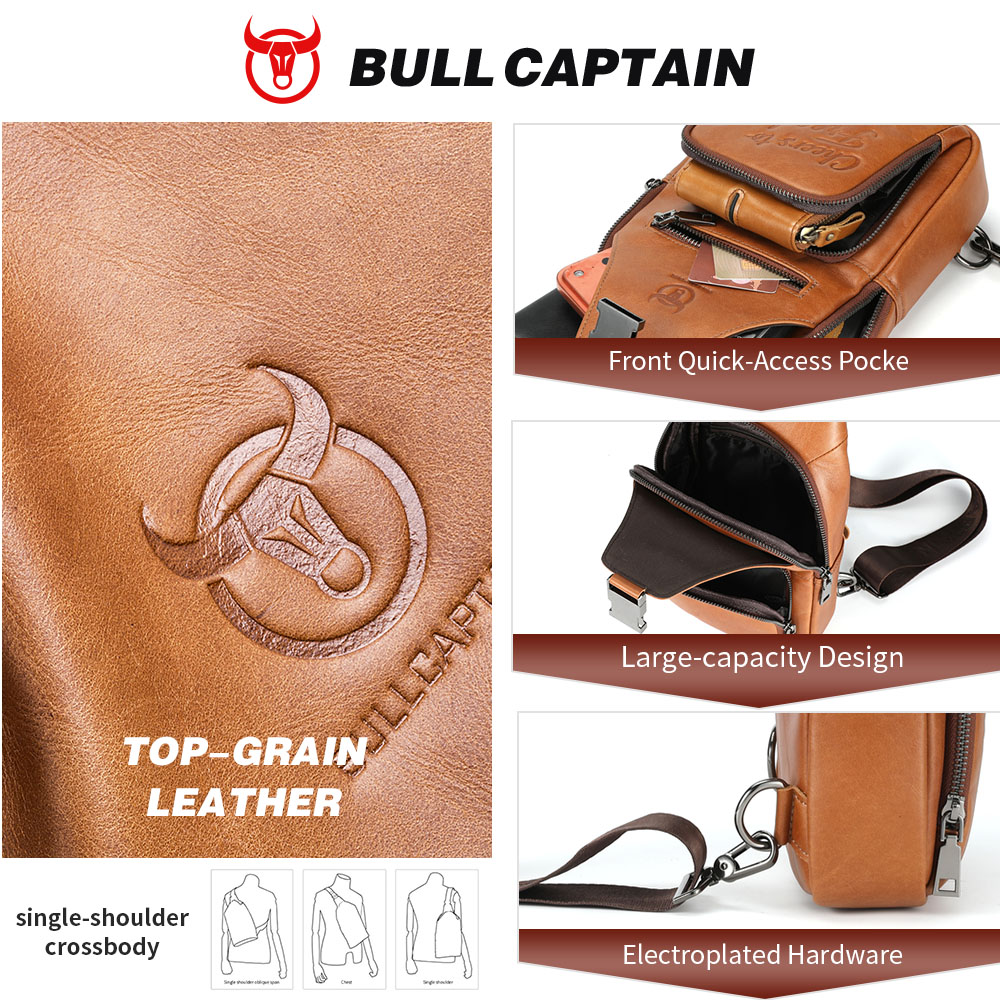 BULLCAPTAIN Genuine Leather Ch - Mens Fashion Blog ulasan dan harga