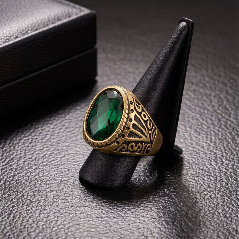 Retro Green High Quality Gemst - Men'S Fashion Lk ulasan dan harga
